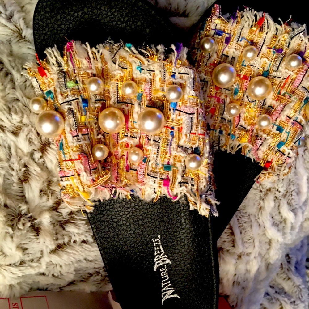 Nature Breeze sandals cloth with pearls